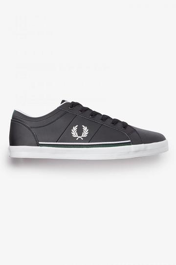 Fred Perry Baseline Miesten Kengät Mustat | FI 1937PJJQ